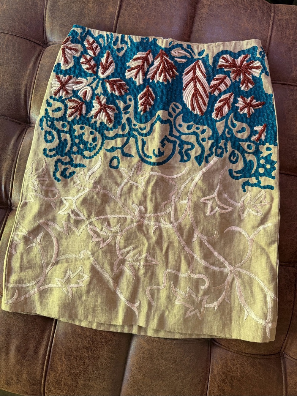 Dries Van Noten Archival Embroidered Skirt EU 36 US 4 Floral